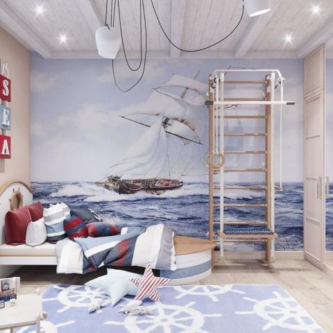 Дизайн детской комнаты в морском стиле 1743.jpeg | Fresh Art - дизайн студия