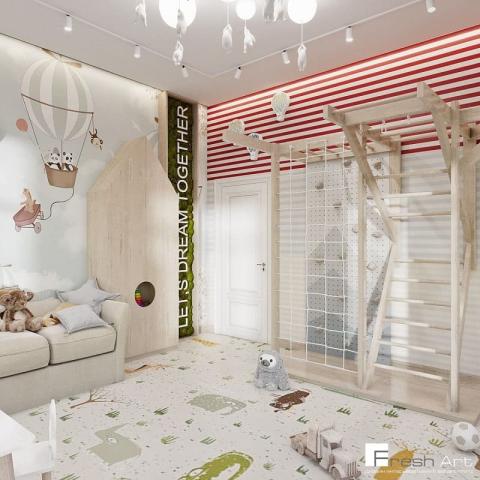 Дизайн игровой комнаты для детей 1744.jpeg | Fresh Art - дизайн студия