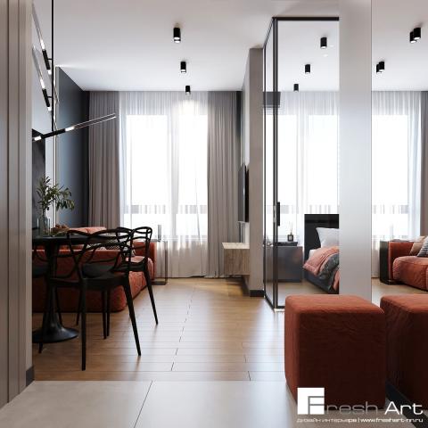 Дизайн проект интерьера квартиры в КМ Тауэр КМ Тауэр 6.jpg | Fresh Art - дизайн студия