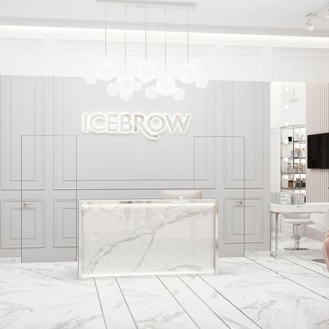 Дизайн проект салона IceBrow в ТЦ Саларис г. Москва  | Fresh Art - дизайн студия