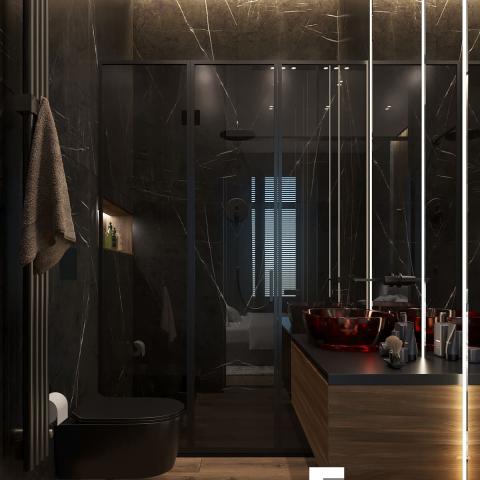 Квартира для молодого человека в ЖК Шаляпин Душевая 1-2.jpg | Fresh Art - дизайн студия
