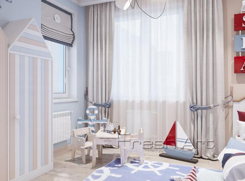 Дизайн детской комнаты в морском стиле 1742.jpeg | Fresh Art - дизайн студия